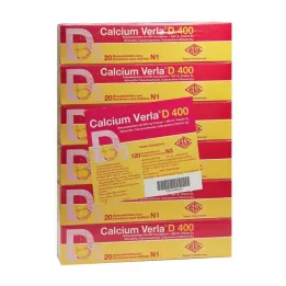 CALCIUM VERLA D 400 brusetabletter, 120 stk