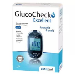 GLUCOCHECK Utmerket blodsukkermålersett mg/dl, 1 stk