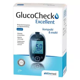 GLUCOCHECK Utmerket blodsukkermålersett mmol/l, 1 stk