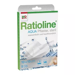 RATIOLINE aqua dusjgips Plus 10x15 cm steril, 5 stk