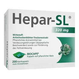 HEPAR-SL 320 mg harde kapsler, 200 stk