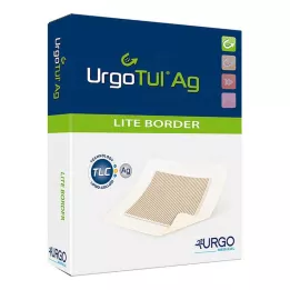 URGOTÜL Ag Lite Border 8x8 cm bandasje, 10 stk