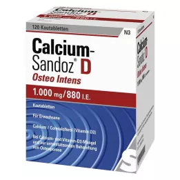 CALCIUM SANDOZ D Osteo intense tyggetabletter, 120 stk