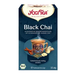 YOGI TEA Sorte Chai organiske filterposer, 17X2,2 g