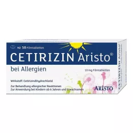 CETIRIZIN Aristo for Allergier 10 mg filmdrasjerte tabletter, 50 stk