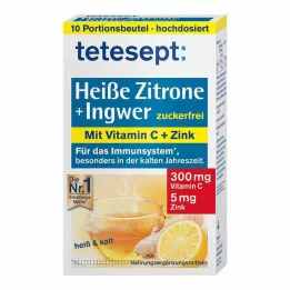 TETESEPT varm sitron med ingefær sukkerfritt pulver, 10X3 g