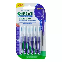 GUM TRAY-LER 1.2 mm Candle Lilla interdental + 6 caps, 6 stk