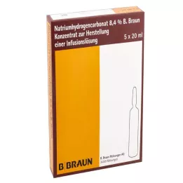 NATRIUMHYDROGENCARBONAT B.Braun 8,4 % glass, 5X20 ml