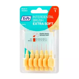 TEPE Interdentalbørste x-myk 0,45 mm ISO 1 oransje, 6 stk