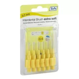 TEPE Interdentalbørste x-myk 0,7 mm ISO 4 gul, 6 stk