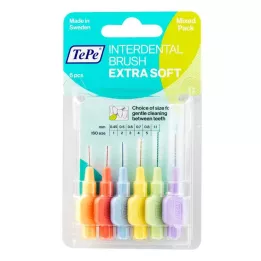 TEPE Interdentalbørste x-soft blandet, 6 stk