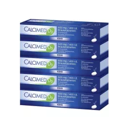 CALCIMED D3 600 mg/400 I.E. brusetabletter, 100 stk