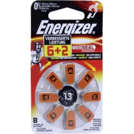 Energizer høreapparatbatteri 13, 8 stk