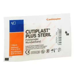 CUTIPLAST Pluss steril 5x7 cm bandasje, 1 stk