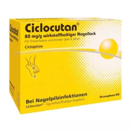 CICLOCUTAN 80 mg/g aktiv neglelakk, 3 g