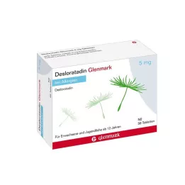 DESLORATADIN Glenmark 5 mg tabletter, 50 stk