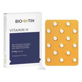 BIO-H-TIN Vitamin H 5 mg for 1 måned tabletter, 15 stk