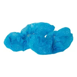 Engangsovertrekkssko i plast, blå, 10 stk