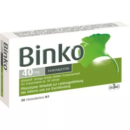 BINKO 40 mg filmbelagte tabletter, 30 stk