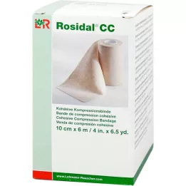 ROSIDAL CC kohesiv kompresjonsbandasje 10 cmx6 m, 1 stk