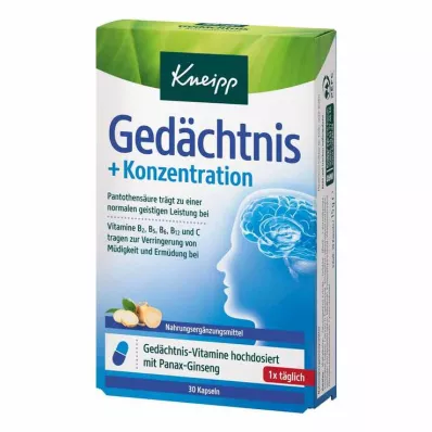 KNEIPP Minne+Konsentrasjonskapsler, 30 stk KNEIPP Minne+Konsentrasjonskapsler, 30 stk