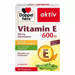 DOPPELHERZ Vitamin E 600 N myke kapsler, 40 stk