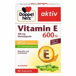 DOPPELHERZ Vitamin E 600 N myke kapsler, 80 stk