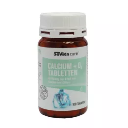 Sovita Pleie kalsium + D3 tabletter, 100 stk