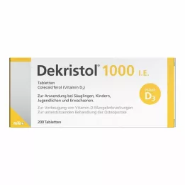 DEKRISTOL 1000 IE tabletter, 200 stk