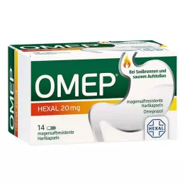 OMEP HEXAL 20 mg gastroresistente harde kapsler, 14 stk