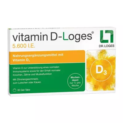 VITAMIN D-LOGES 5600 IE ukentlige depot tyggetabletter, 30 stk