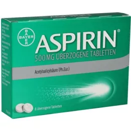 ASPIRIN 500 mg dekket tabletter, 8 stk