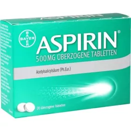 Aspirin 500 mg belagte tabletter, 20 stk