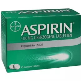 ASPIRIN 500 mg dekket tabletter, 40 stk