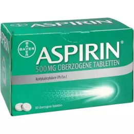 ASPIRIN 500 mg dekket tabletter, 80 stk