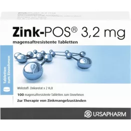 ZINC POS 3.2 mg gastrointistabletter, 100 stk