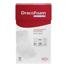 Dracofoam infeksjonsskum sårbehandling, 10x20cm, 10 stk