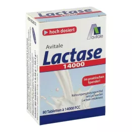 LACTASE 14.000 FCC tabletter i dispenser, 80 stk