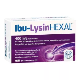IBU-LYSINHEXAL Filmdrasjerte tabletter, 50 stk