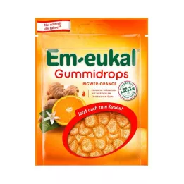 EM-EUKAL Gummy Drops ingefær-oransje sukkerholdig, 90 g