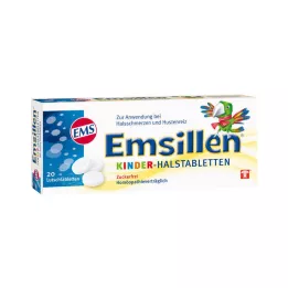 EMSILLEN Barnas halspastiller Vanilje, 20 stk