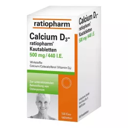 CALCIUM D3-ratiopharm tyggetabletter, 100 stk