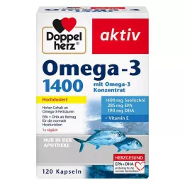DOPPELHERZ Omega-3 1400 kapsler, 120 stk