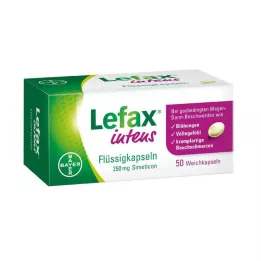 LEFAX intense væskekapsler 250 mg simetikon, 50 stk