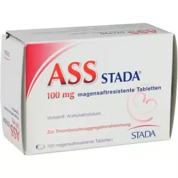 ASS STADA 100 mg gastrisk -resistente tabletter, 100 stk