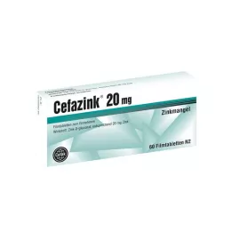 CEFAZINK 20 mg filmdrasjerte tabletter, 60 stk