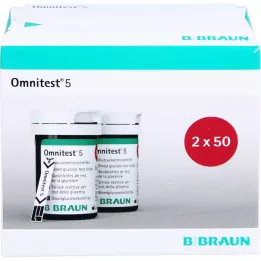 Omnite Test 5 Test Strips, 2x50 stk
