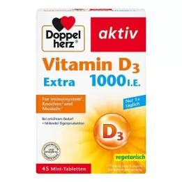 DOPPELHERZ Vitamin D3 1000 I.E. EXTRA Tabletter, 45 stk