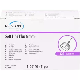 SOFT FINE pluss kanyler 6 mm 31 G 0,25 mm, 110 stk
