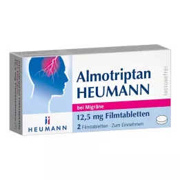 ALMOTRIPTAN Heumann for migrene 12,5 mg filmdrasjerte tabletter, 2 stk